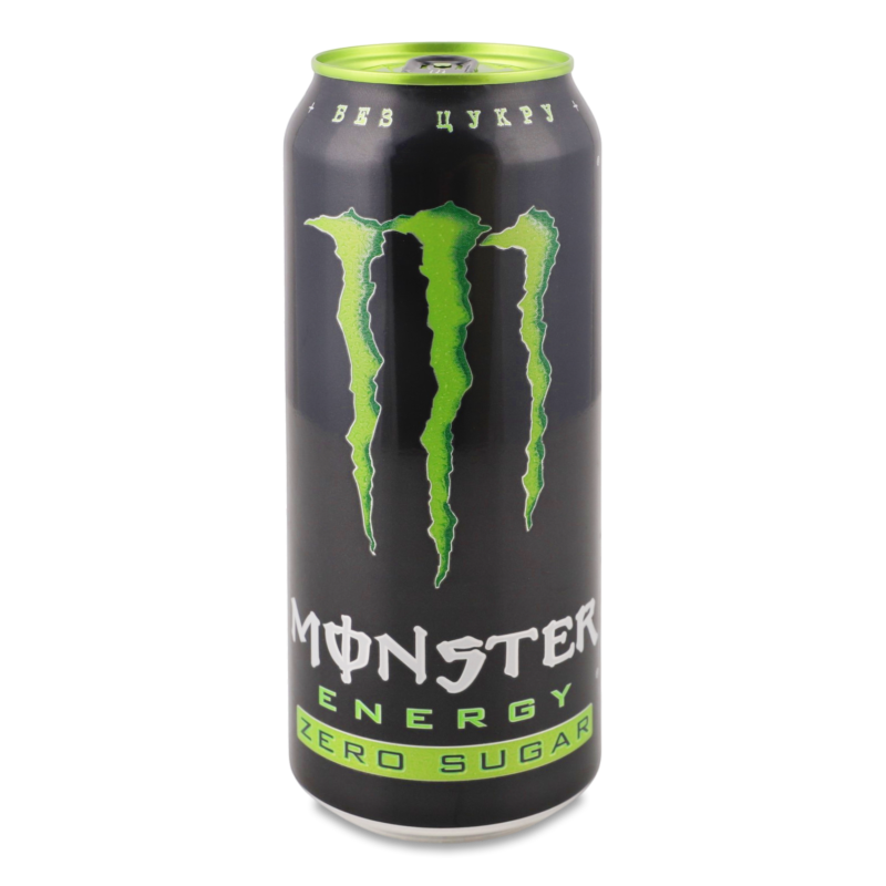 Напій енергетичний безалкогольний Zero sugar сильногазований 500мл ж/б Monster Energy