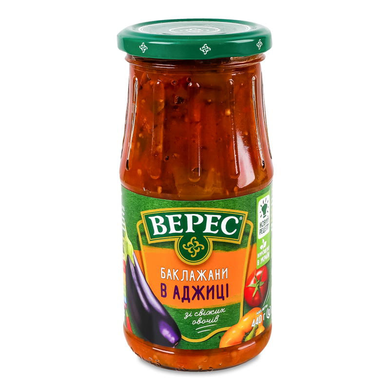 Баклажани в аджиці 440г твіст/б Верес