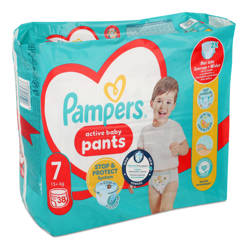 Підгузники-трусики Active Baby Pants Giant 15+кг 38шт Pampers