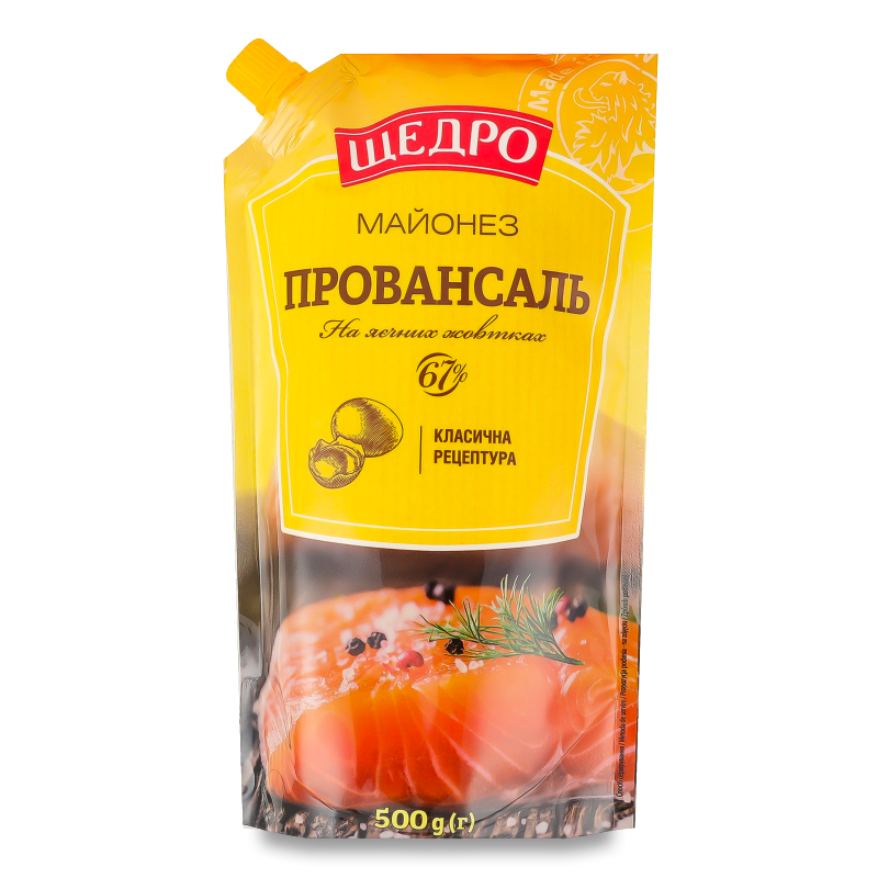 Майонез Провансаль 67% 500г д/п Щедро