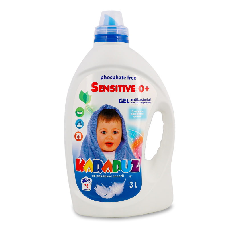 Гель д/прання дитячої білизни Сенсітів 3л Карапуз