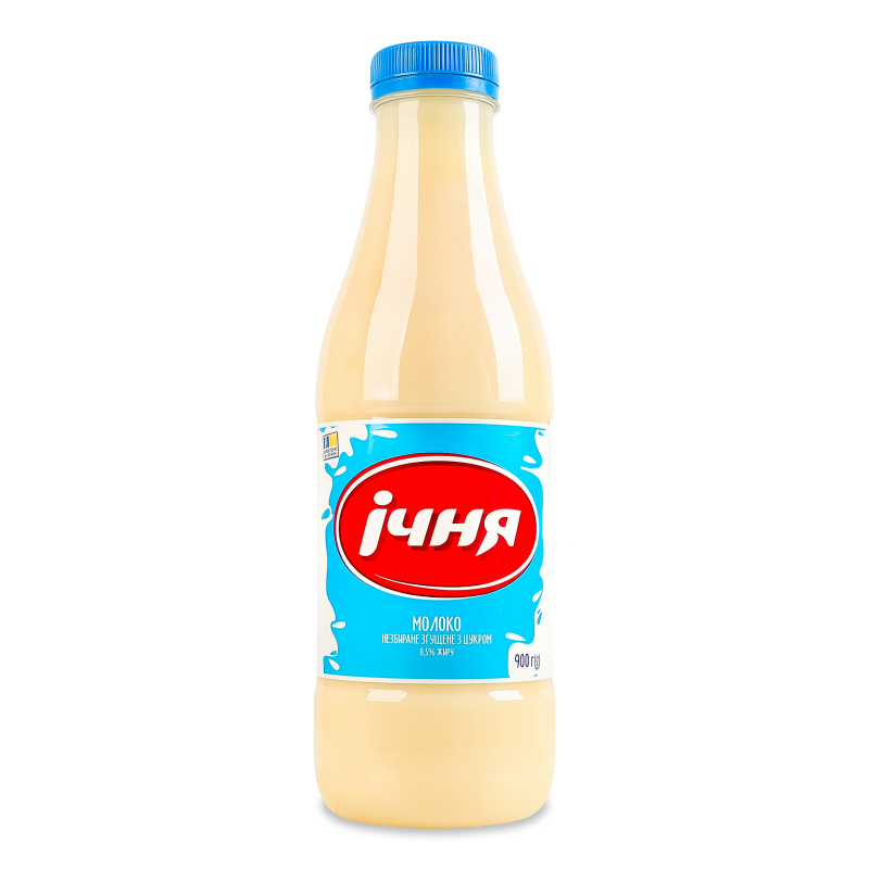 Молоко згущене з цукром ДСТУ 8,5% 900г пет Ічня