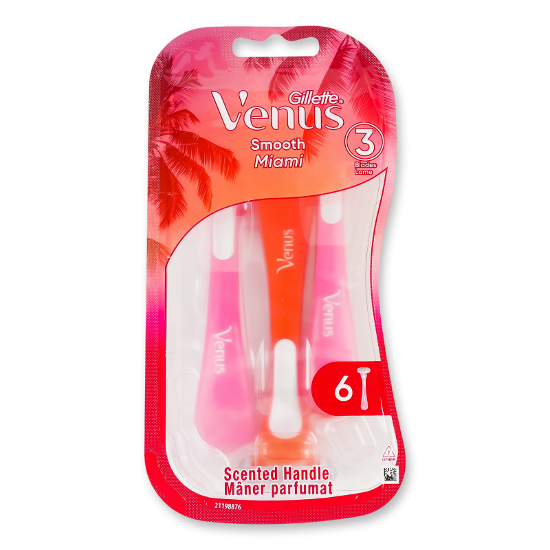 Станок д/гоління одноразовий Venus Smooth Miami 6шт Gillette
