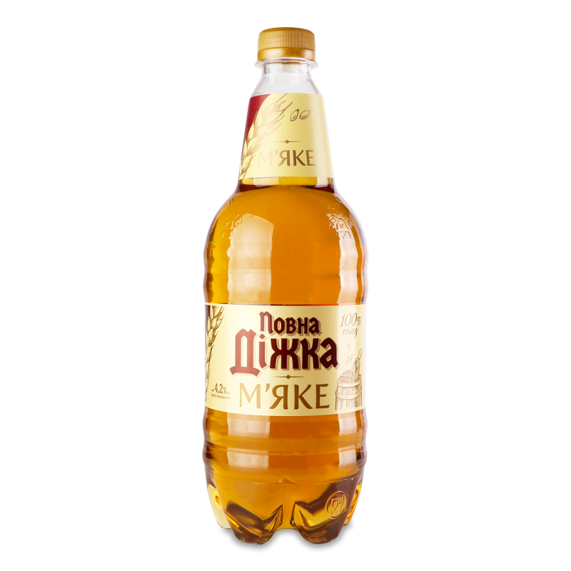 Пиво М”яке світле 4,2% 0,9л пет Повна Дiжка