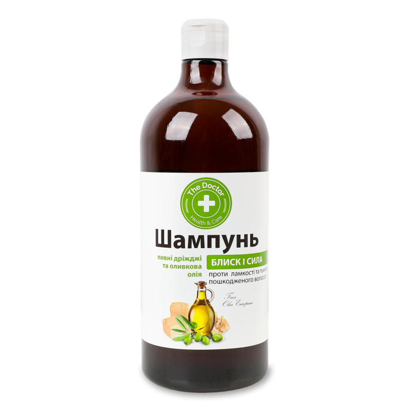 Шампунь Пивні дріжджі та оливкова олія 1000мл Домашній лікар