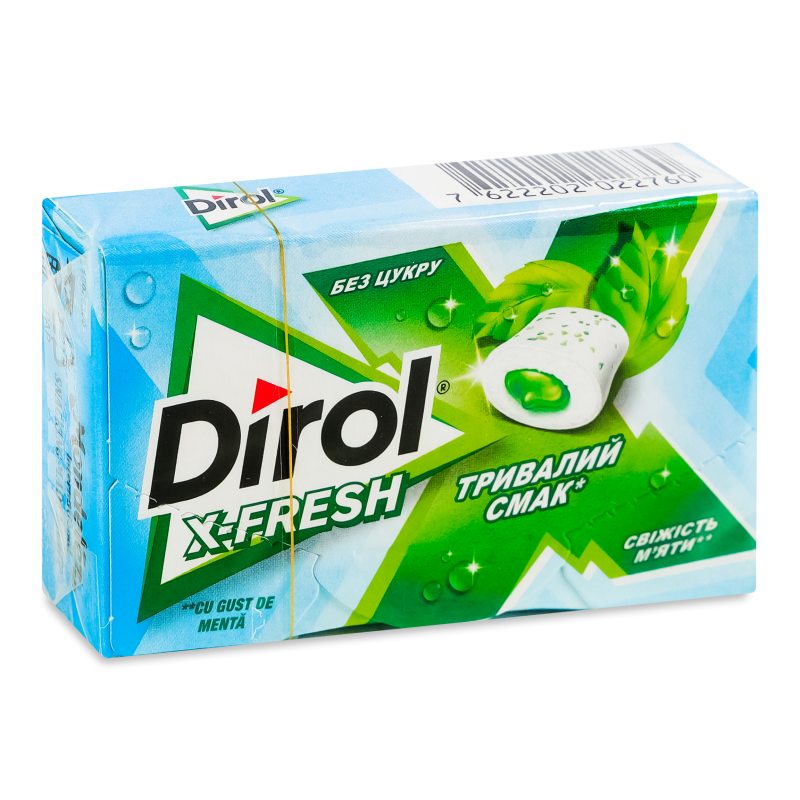 Гумка жувальна Ікс-Фреш Свіжість м”яти 19,5г Дірол