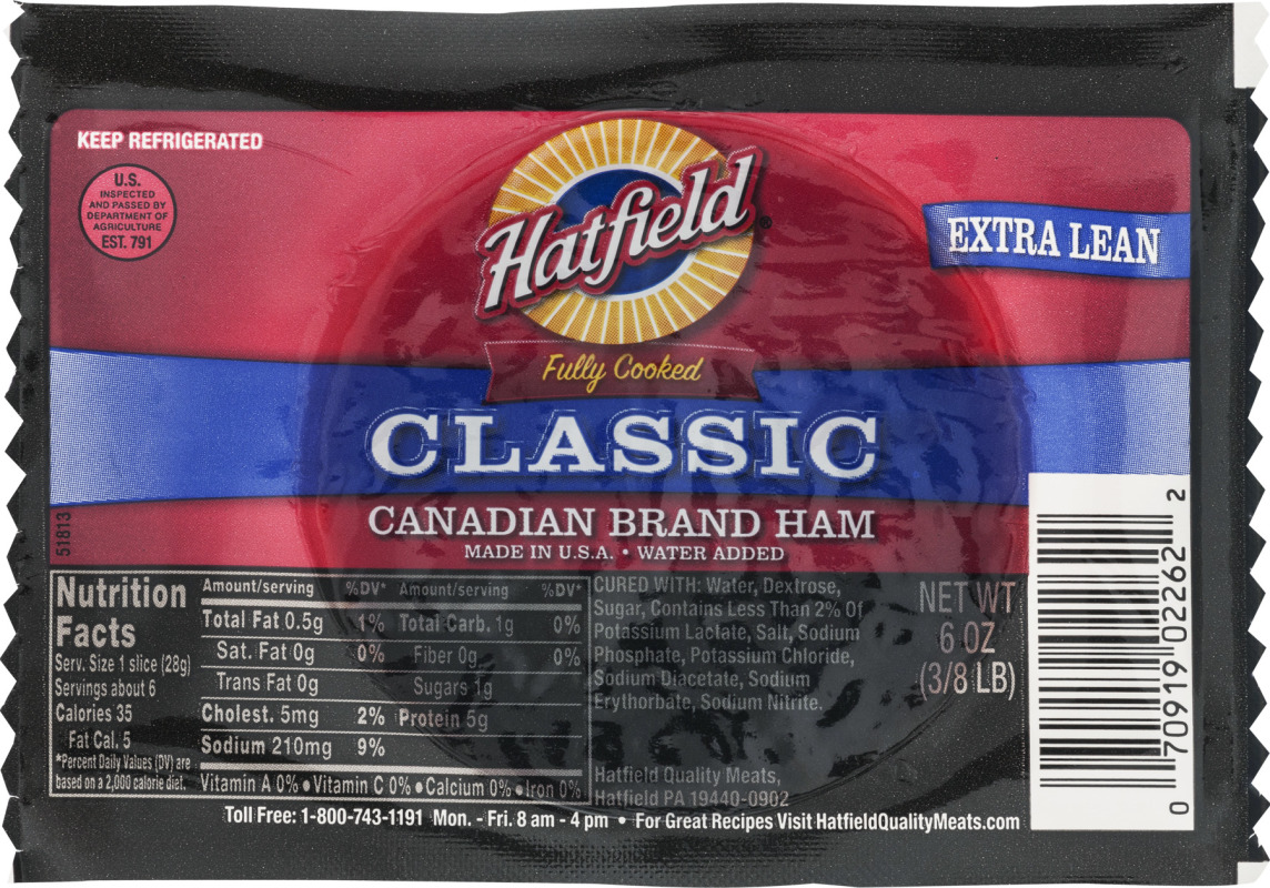 Hatfield Classic Canadian Brand Ham Extra Lean Hatfield