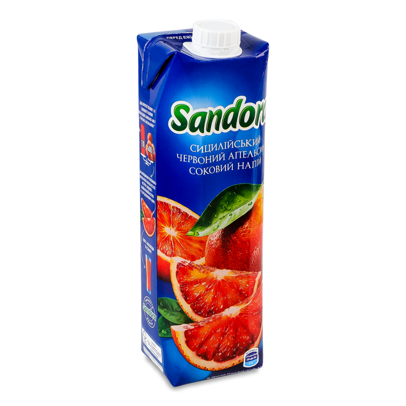 Напій соковитий  Сицилійський червоний апельсин 0,95л призма Sandora