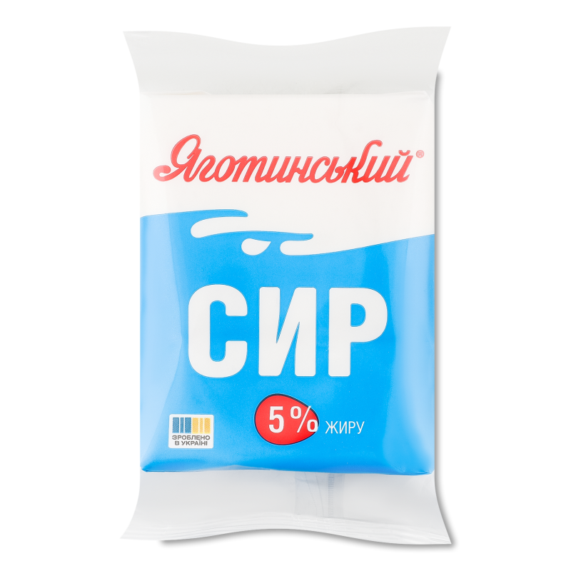 Сир кисломолочний 5% 180г еколін Яготинський