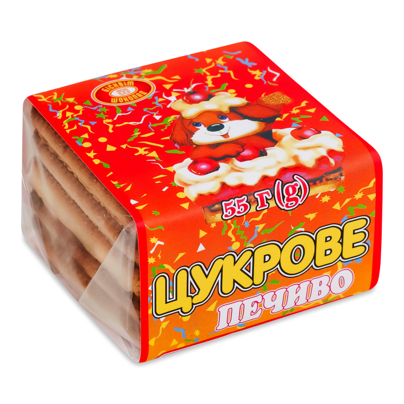 Печиво Цукрове 55г Бісквіт-шоколад