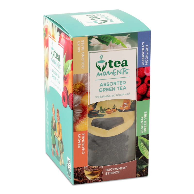 Набір чаю зеленого Assorted 5видів 15пакетів Tea Moments