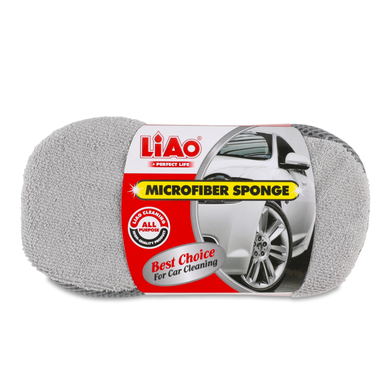 Губка д/миття авто мікрофібра 21,5*11,5*6,5см F130027 Liao