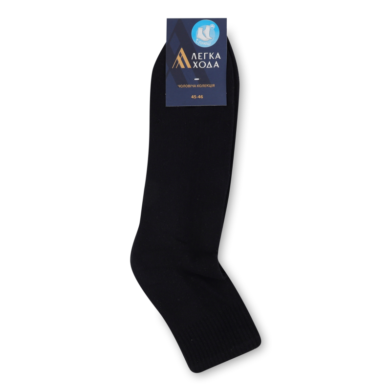 Шкарпетки чоловічі чорні класичні махровий слід р.31 арт6331 Легка хода