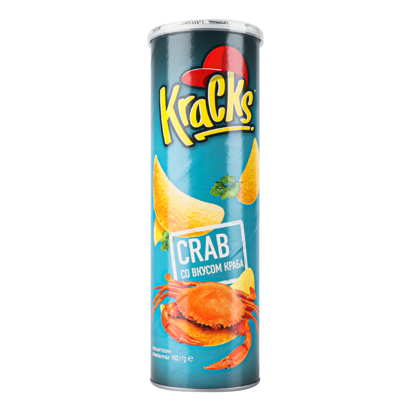 Чипсы картофельные Crab Kraсks тубус 160г Kraсks(18887290527474 ...