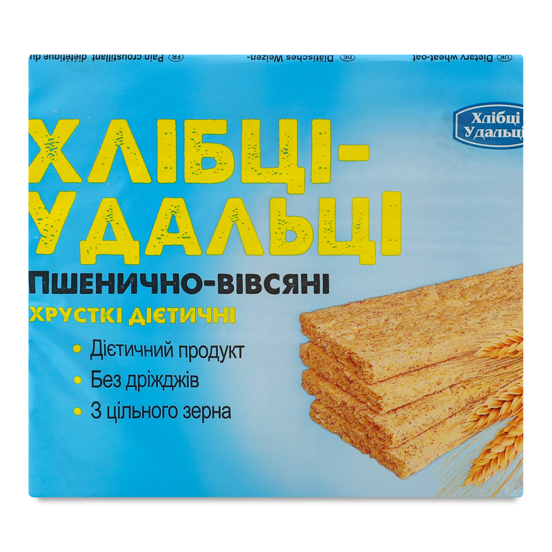 Хлібці пшенично-вівсяні 100г Хлібці Удальці