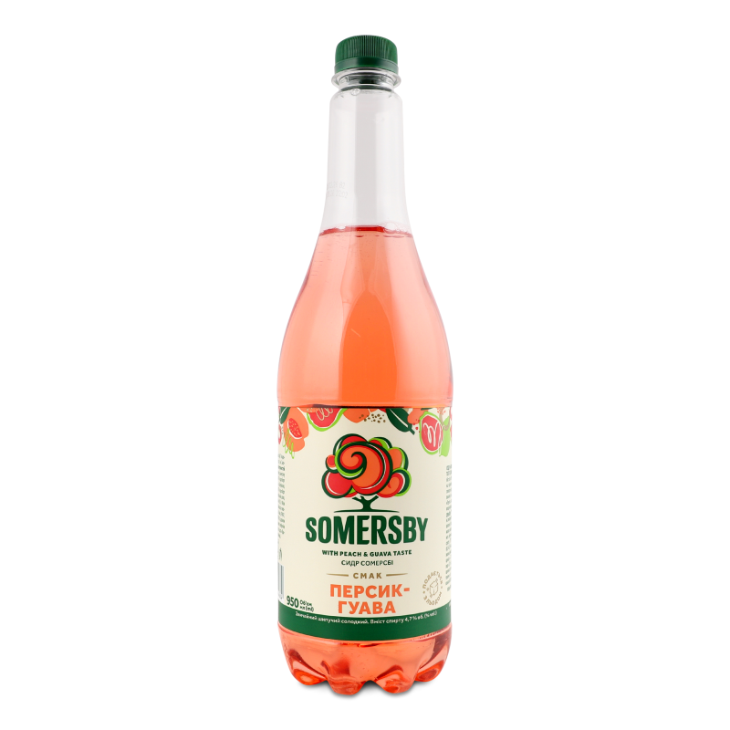 Сидр смак Персик-гуава 4,7% 0,95л пет Somersby
