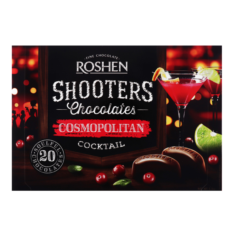 Цукерки шоколадні Cosmopolitan Shooters Roshen к/у