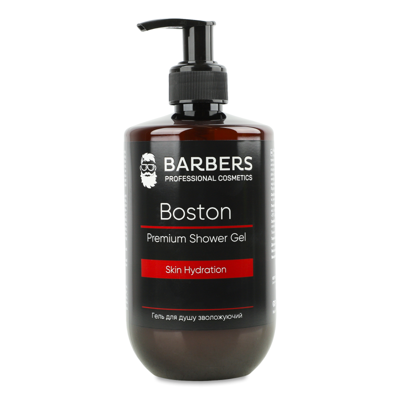 Гель д/душу Boston зволожуючий 500мл з дозатором Barbers