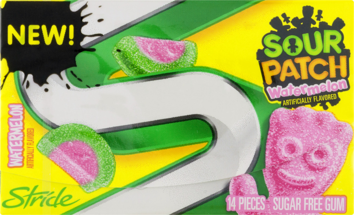 Stride Sour Patch Sugar Free Gum Watermelon 14 CT Stride(12546007146