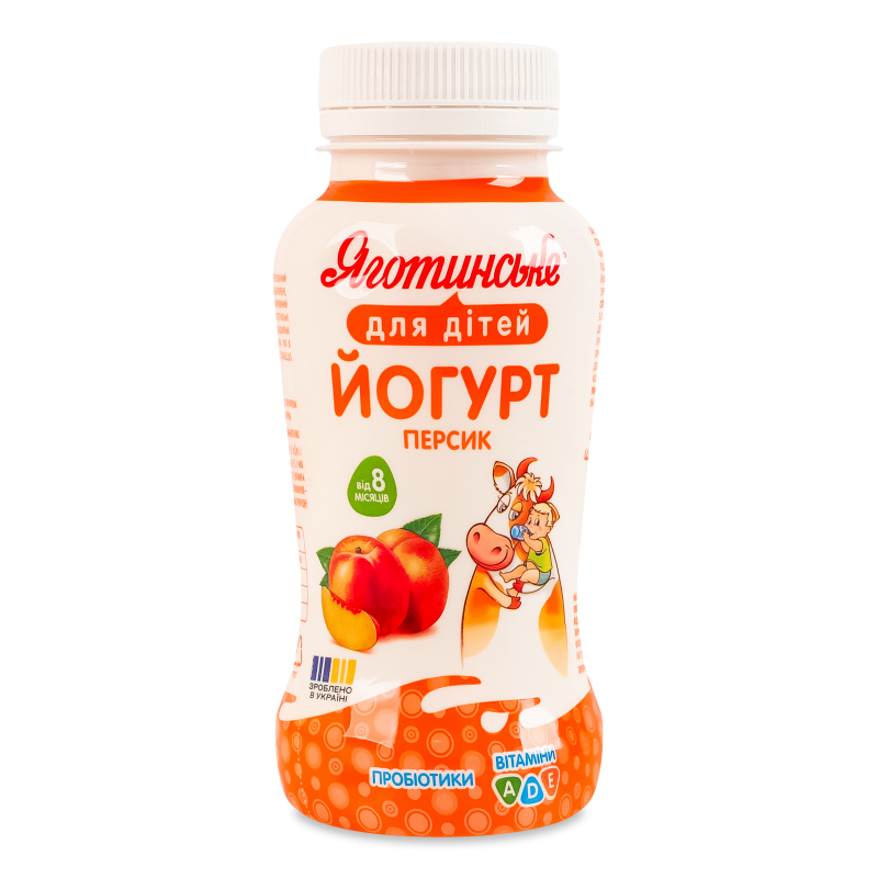 Йогурт питний Персик від 8місяців 1,5% 185г пет Яготинське