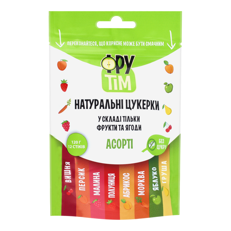 Конфеты фруктово-ягодные натуральные Ассорти Фрутім д/п 120г ФруТім ...