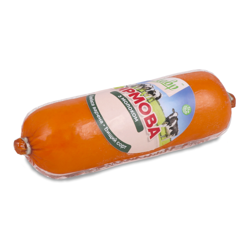 Ковбаса Фірмова з молоком варена в/г п/а 300г Лавр