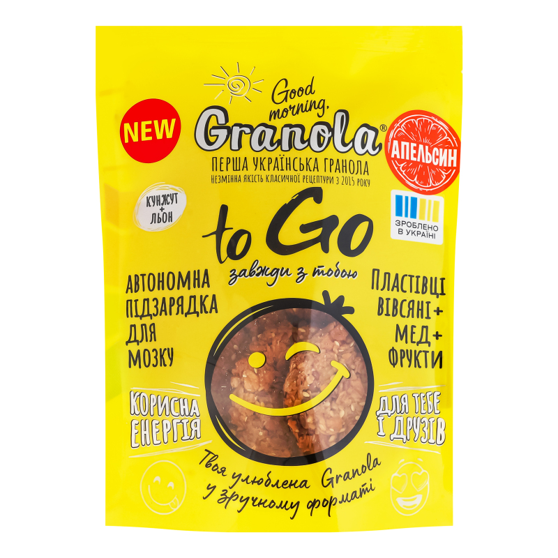 Гранола с апельсином To Go Good morning, Granola д/п 140г Good