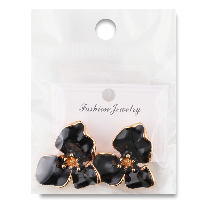 Сережки-гвіздки жовтий метал з камінцями в асортименті LF25051519