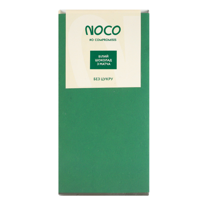 Шоколад білий з матча без цукру NOCO к/у
