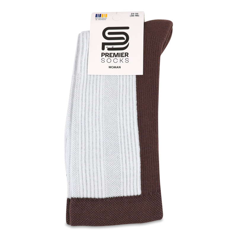 Шкарпетки жіночі Термо шоколад махровий слід махрові елементи р.23-25 Premier Socks
