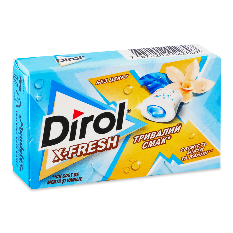 Гумка жувальна Ікс-Фреш Свіжість м”яти та ванілі 19,5г Дірол