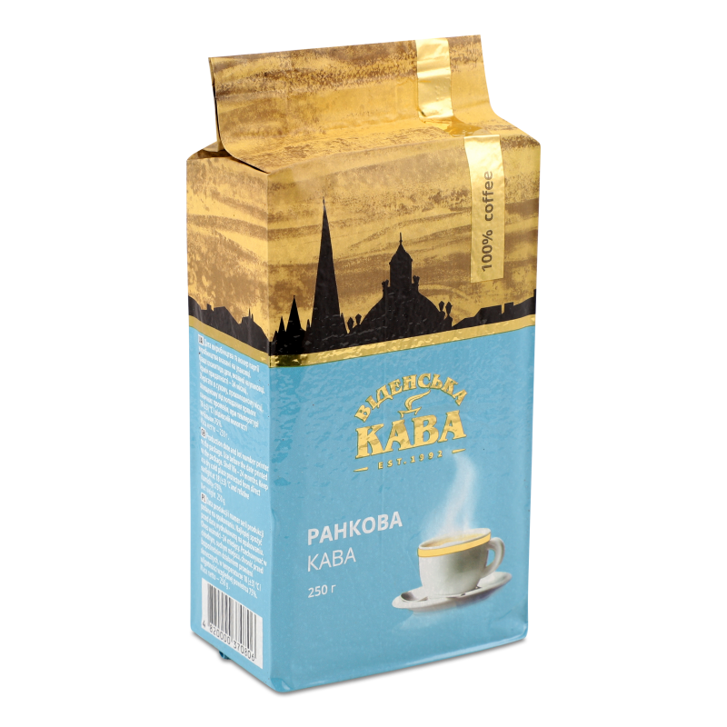 Кава Львівська Ранкова мелена смажена 250г в/у Віденська кава