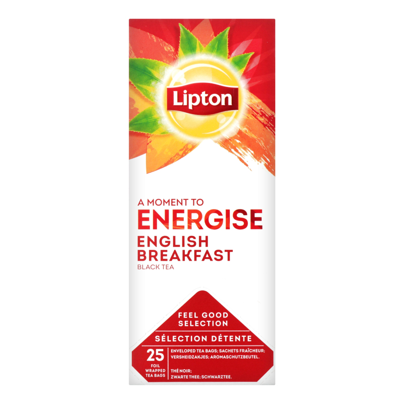Чай чорний байховий в пакетиках English Breakfast Lipton к/у 25х