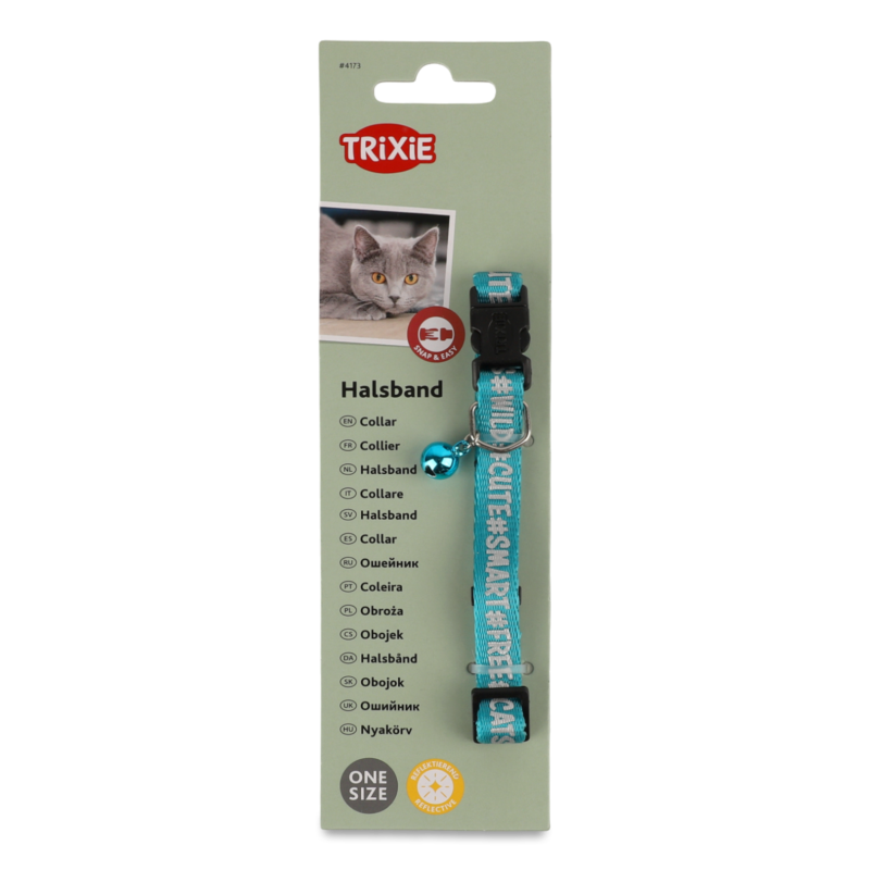 Нашийник д/котів нейлон з малюнком та дзвіночком Тріксі