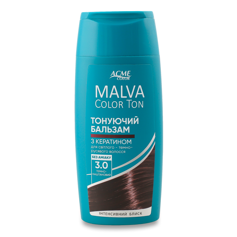 Бальзам тонуючий Color Ton 3.0 темно-каштановий 180мл Malva