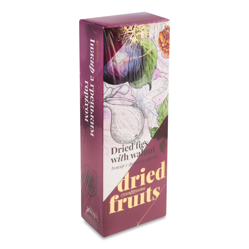 Цукерки Інжир з грецьким горіхом глазуровані 200г коробка Ріконд