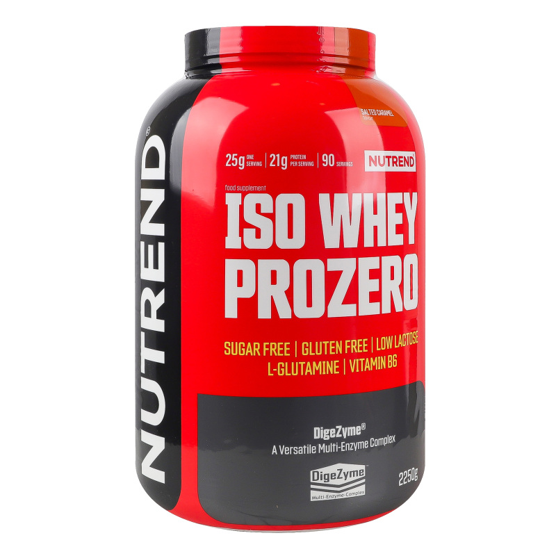 Добавка харчова з підсолоджувачами Солона карамель Iso Whey Prozero Nutrend