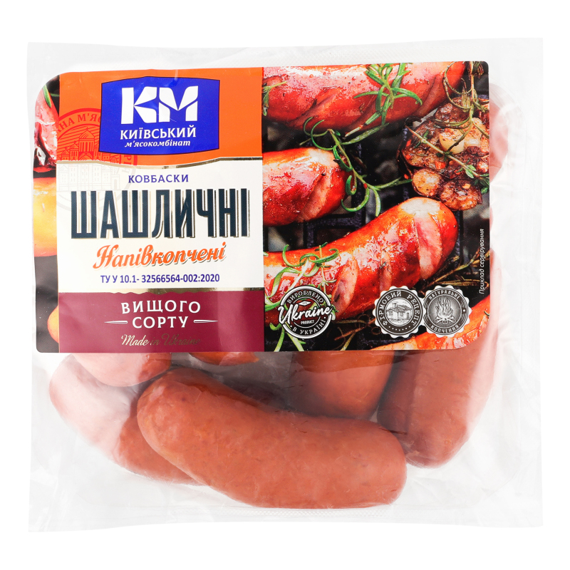 Ковбаски Шашличні Київський м'ясокомбінат н/к в/с кг Київський м