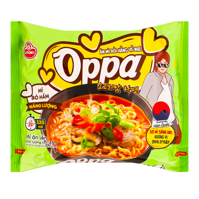 Локшина швидкого приготування зі смаком яловичини Oppa Otoki м/у