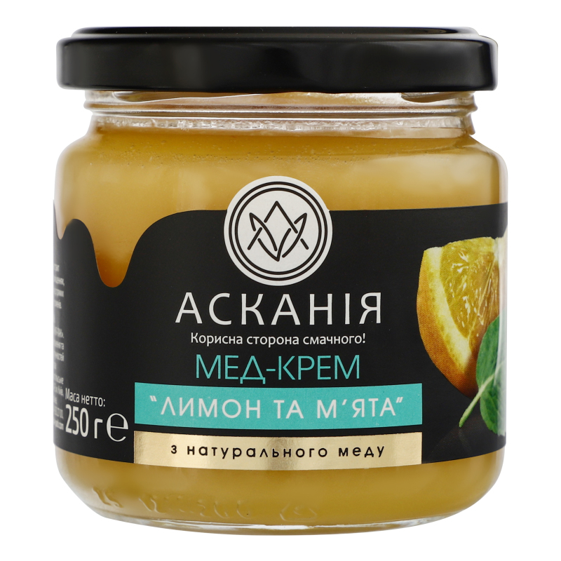 Мед-крем Лимон и мята Асканія с/б 250г Ascania(4820071642376): купить в ...
