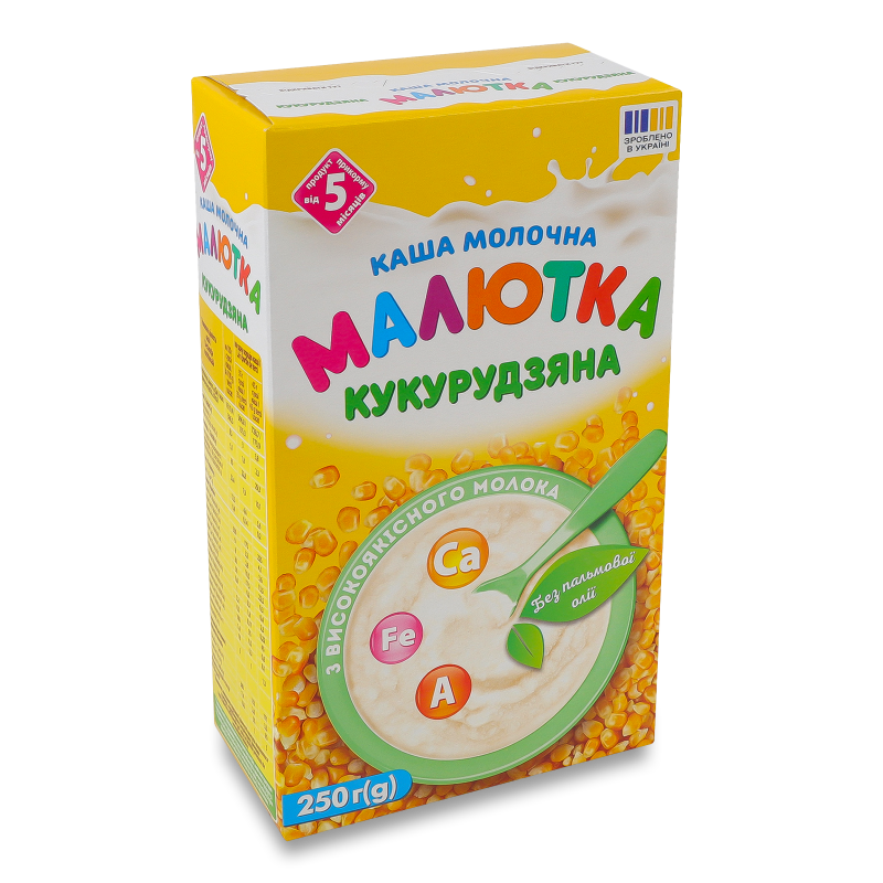 Каша молочна кукурудзяна від 5місяців 250г Малютка