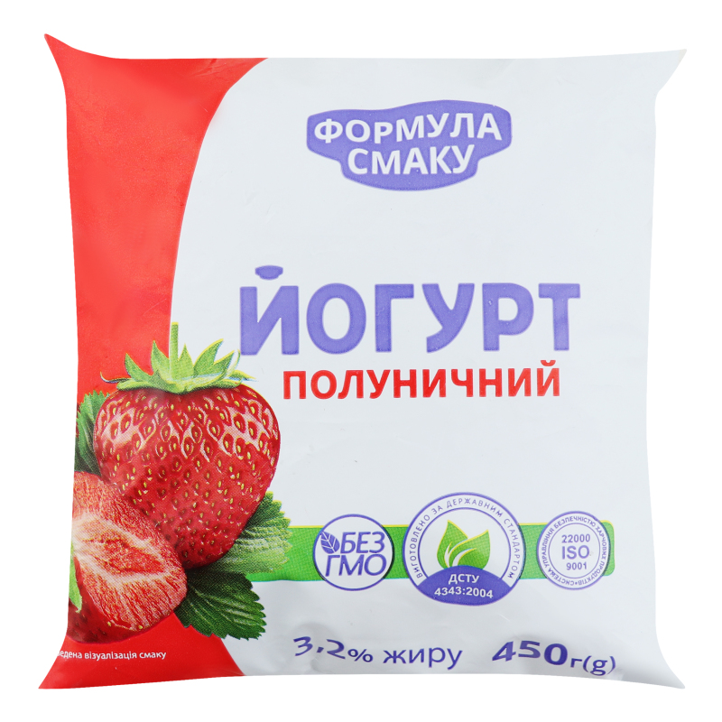 Йогурт 3.2% Полуничний Формула смаку м/у