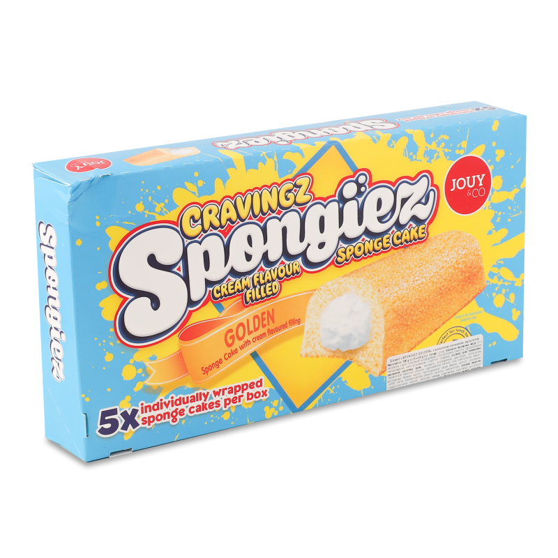 Бісквіт Cravingz Spongiez Golden з молочною начинкою 5*40г Jouy&Co