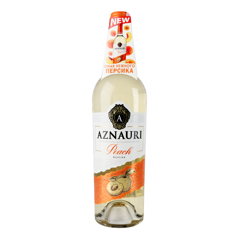 Вино 0.75л 9-13% белое ароматизированное сладкое Peach Aznauri бут