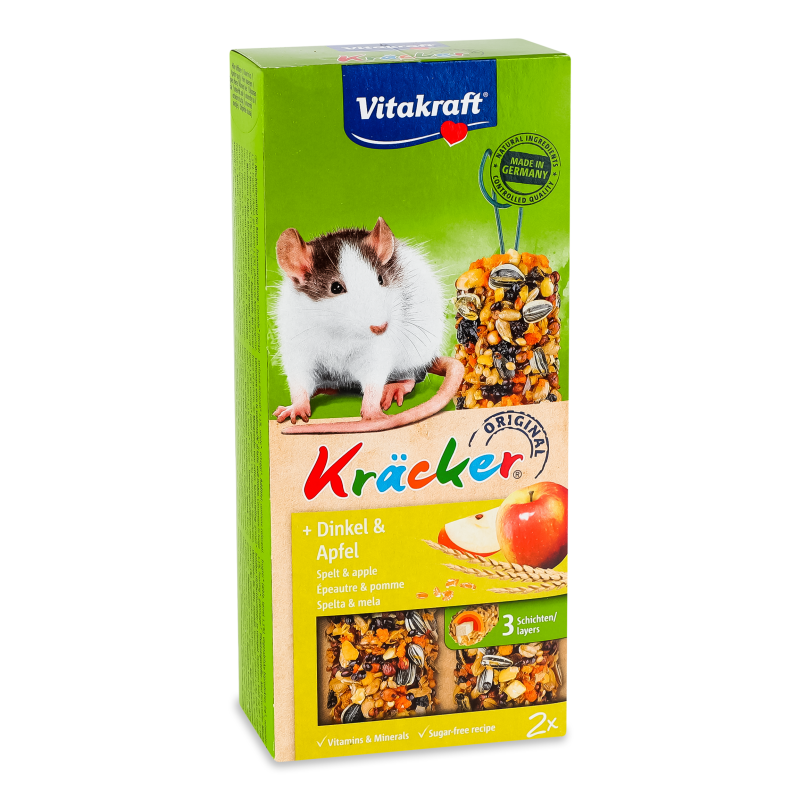 Ласощі д/пацючків Крекер з зерном та фрукти 2шт Вітакрафт