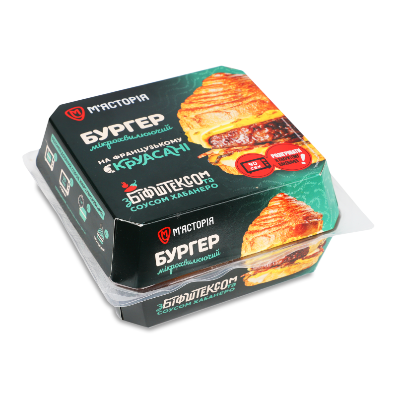 Бургер з біфштексом та соусом Хабанеро 240г М’ясторія