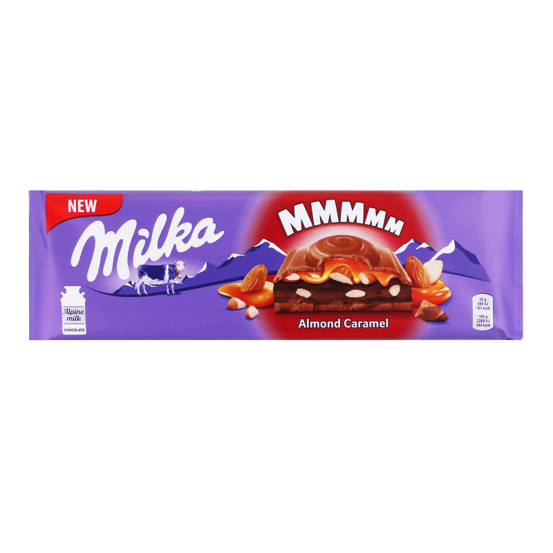 Шоколад молочный Almond Caramel Milka м/у 300г Milka(7622201773182