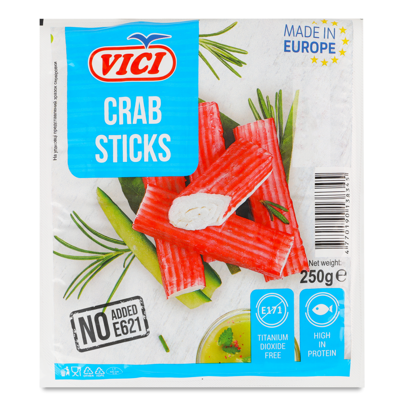 Палички крабові охолоджені 250г Vici
