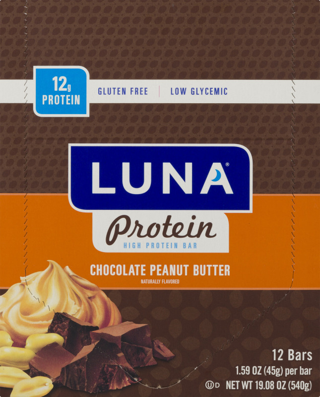 Luna Protein Bar Chocolate Peanut Butter 12 CT Luna(722252333018