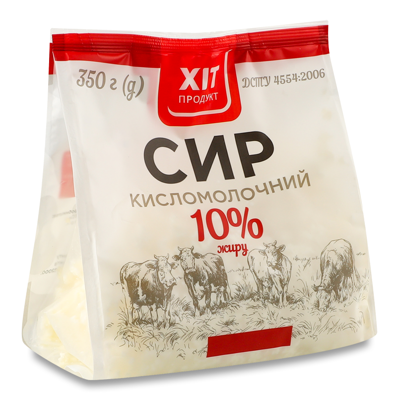 Сир кисломолочний 10% 350г Хіт Продукт